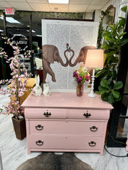Antique pink dresser