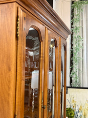 Vintage lighted bubble glass china cabinet
