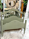 French Provincial twin bed w/rails