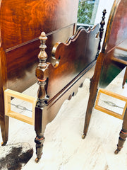 Antique twin bed pair