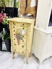 Hand-painted jewelry armoire