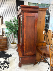Vintage Empire Style Two Door Bookcase on casters