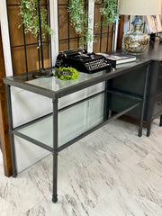 Glass & Iron console table