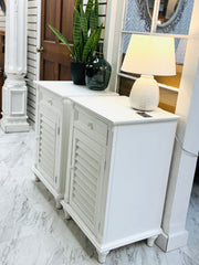 Pair of white nightstands/side tables