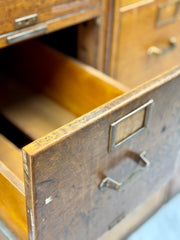 Bank of (5) antique filing cabinets