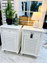 Pair of white nightstands/side tables