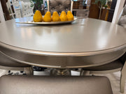 Modern Silver table & 4 chairs