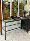 Glass & Iron console table