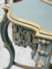 Ornate console table & mirror