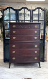 Antique bow front chest