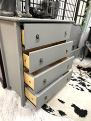 Gray chest of drawers