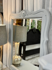 Gray French Provincial dresser w/mirror