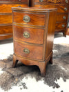 Vintage bowfront, mahogany nightstand