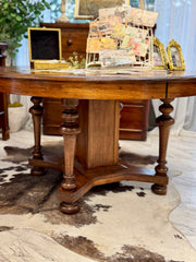 Vintage 54” round dining table