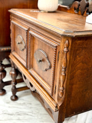 Vintage carved wood server