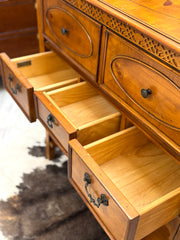 Inlaid pine Butler’s server/secretary ￼