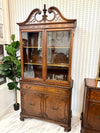 Vintage carved wood China Cabinet