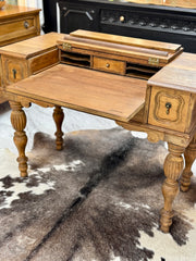 Vintage Secretary desk w/cane-back chair