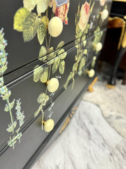 Vintage style chest w/floral detail