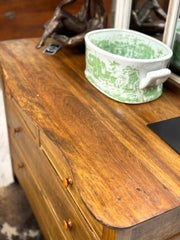 Vintage pine serpentine dresser