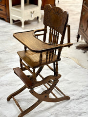 Vintage cane bottom highchair ￼