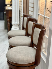 Three bar height barstools (3)￼