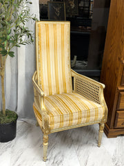 Louis XVI high back arm chair