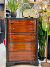 Vintage mahogany two-tone chest
