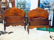 Antique twin bed pair