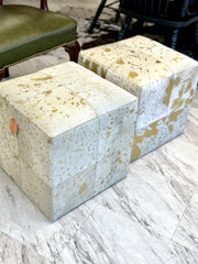 New cowhide leather stool (ea.)