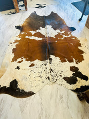 Multi-color cowhide rug