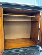 Bombay 2-pc. Black armoire