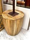 Hand-carved mango wood side table