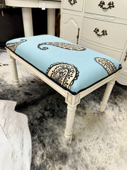 Paisley print stool/bench