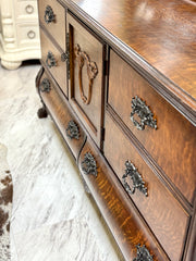Vintage tiger wood buffet/sideboard/dresser