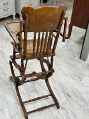 Vintage cane bottom highchair ￼