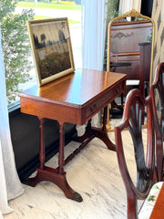 Antique mahogany console table/desk