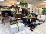 New cowhide leather stool (ea.)