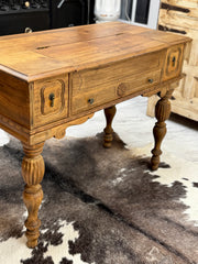 Vintage Secretary desk w/cane-back chair