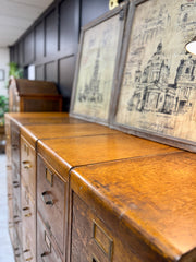 Bank of (5) antique filing cabinets