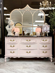 Pink vintage French Provincial dresser