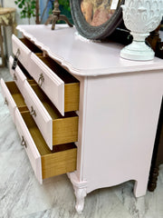 Pink French Provincial dresser