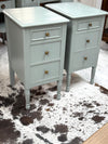 Pair of vintage blue nightstands