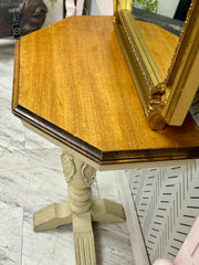 Vintage carved wood side table