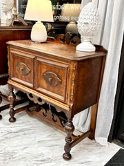 Vintage carved wood server