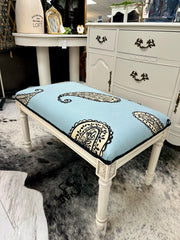 Paisley print stool/bench