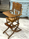 Vintage cane bottom highchair ￼