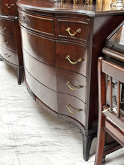 Antique serpentine dresser