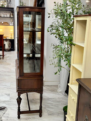 Vintage China Cabinet w/wavy glass ￼