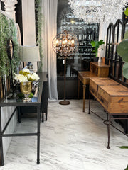 Glass & Iron console table